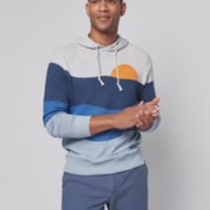 Sun and Wave Slub Cotton Hoodie